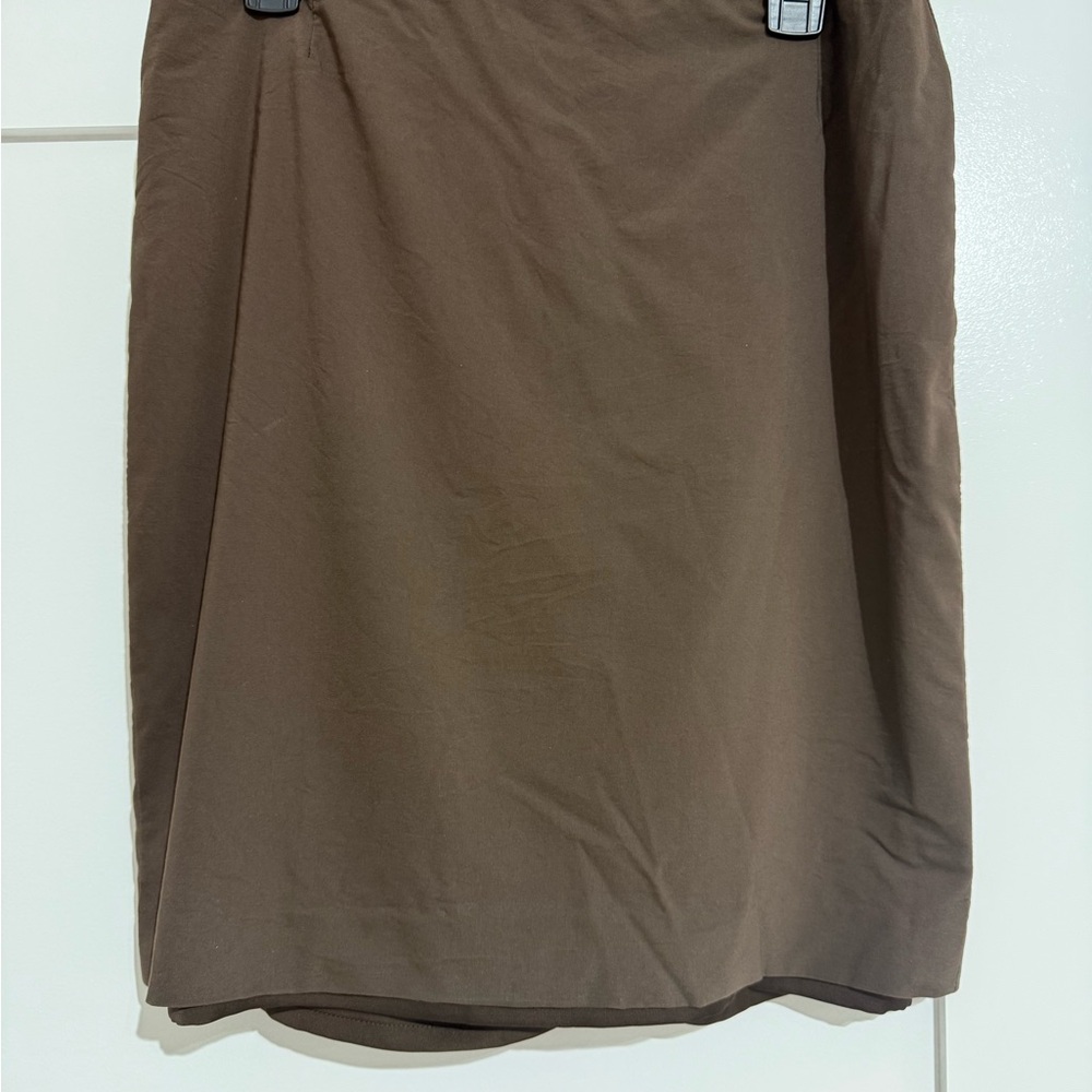 Alberto Makali Brown Midi A-Line Skirt